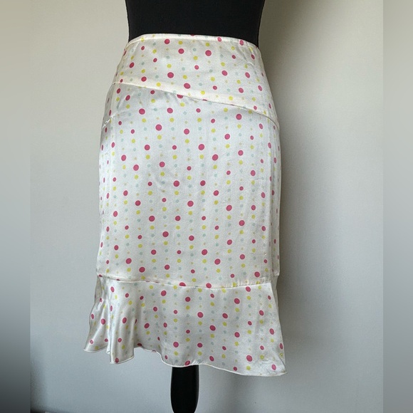 NEW RARE FINDS VINTAGE TOUPY FRANCE SILK WOMENS ASYMMETRICAL SKIRT S 42 - Picture 14 of 14